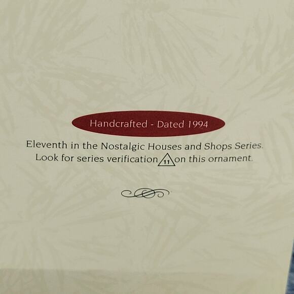Vtg 1994 Hallmark (Neighborhood Drugstore) keepsake nostalgic Houses ornament - Picture 3 of 8